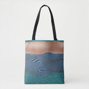 Natuurlijke landschapsheuvels: naadloos patroon. tote bag