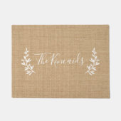 Natuurlijke Laurel Monogram Naam Deurmat (Voorkant)
