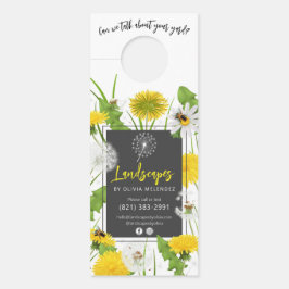 Natuurlijke Lawn Care Service Promotie Paardebloem Deurhanger