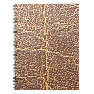 Natuurlijke lederen boekomhulling abstract, gerijp notitieboek