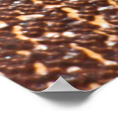 Natuurlijke lederen boekomhulling abstract, gerijp poster (Hoek)