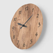 Natuurlijke lichte bruine houten korrels grote klok (Hoek)