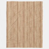 Natuurlijke lichte eikenhoutnerf textuur fleece deken (Voorkant)