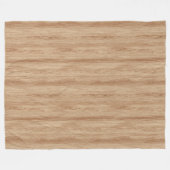 Natuurlijke lichte eikenhoutnerf textuur fleece deken (Voorkant (Horizontaal))