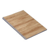 Natuurlijke lichte eikenhoutnerf textuur notitieboek (Rechterzijde)