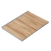 Natuurlijke lichte eikenhoutnerf textuur notitieboek (Linkerzijde)