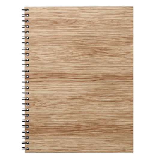 Natuurlijke lichte eikenhoutnerf textuur notitieboek (Voorkant)