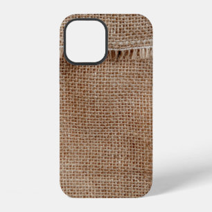 Natuurlijke lijntextuur backaardkoffie, zak, abstr iPhone 12 hoesje