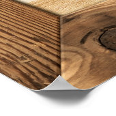 Natuurlijke Lijst van hout met een houten plaat aa Poster (Hoek)