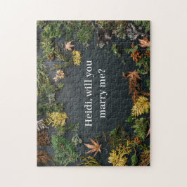 Natuurlijke Lijsten Flat Lay Verloving Voorstel Fo Legpuzzel