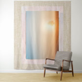 Natuurlijke Linen Textuur Venster met het Uitzicht Wandkleed (In situ)