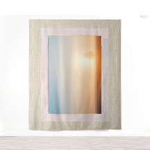 Natuurlijke Linen Textuur Venster met het Uitzicht