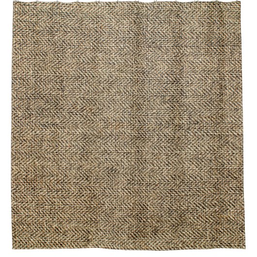 Natuurlijke linnen achtergrond, baggerwerk, beige douchegordijn (Voorkant)