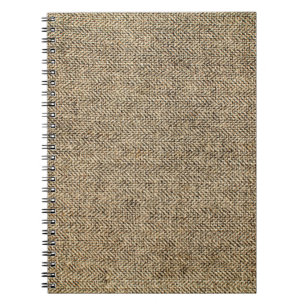 Natuurlijke linnen achtergrond, baggerwerk, beige notitieboek