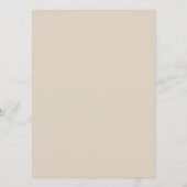 Natuurlijke linnen effen kleur menu (Achterkant)
