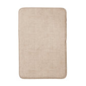 Natuurlijke linnen stoftextuur in warm beige badmat (Voorkant Verticaal)