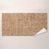 Natuurlijke linnen textuur als achtergrond badhanddoek (Badhanddoek)