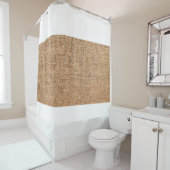 Natuurlijke linnen textuur als achtergrond douchegordijn (In situ)