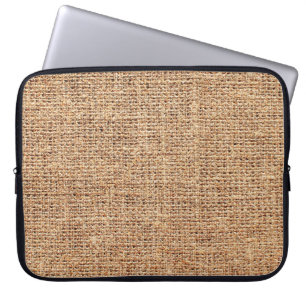Natuurlijke linnen textuur als achtergrond laptop sleeve