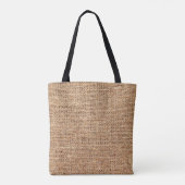Natuurlijke linnen textuur als achtergrond tote bag (Achterkant)