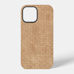 Natuurlijke linnen textuur als ruggrondzakjes, bei iPhone 12 hoesje