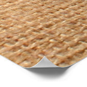 Natuurlijke linnen textuur als ruggrondzakjes, bei poster (Hoek)