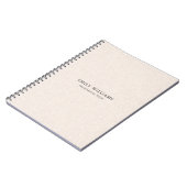 Natuurlijke linnen textuur notitieboek (Linkerzijde)