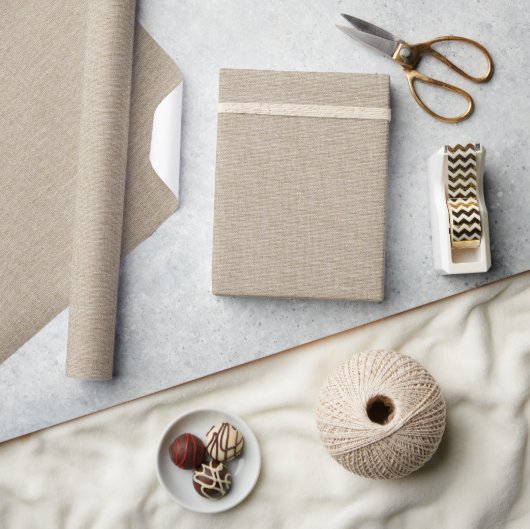 Natuurlijke linnen textuur stof cadeaupapier (Crafts)