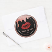 Natuurlijke lippenbalm klassieke ronde sticker (Envelop)
