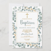 Natuurlijke loof Lijst Religieuze Uitnodiging (Voorkant)