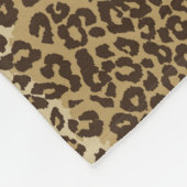 Natuurlijke luipaard Afdrukken Aangepaste monogram Fleece Deken (Hoek)