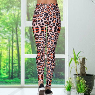 Natuurlijke luipaard print patroon leggings