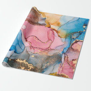 Natuurlijke luxe abstracte vloeibare kunstschilder cadeaupapier