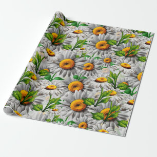 Natuurlijke Madeliefjes Bloem Bloemige Cottagecore Cadeaupapier