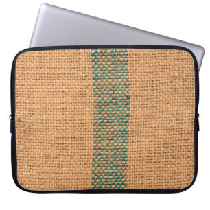 Natuurlijke makreel met bruine kleur, getextureerd laptop sleeve