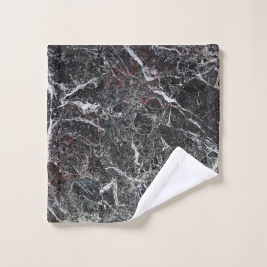 Natuurlijke marmeren steen in grijze tinten bad handdoek (Wasdoekje)