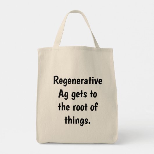 Natuurlijke materialen "Regeneratief AG komt op .. Tote Bag (Achterkant)