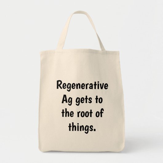 Natuurlijke materialen "Regeneratief AG komt op .. Tote Bag (Voorkant)