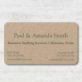 Natuurlijke minimalistische Kraft Visitekaartje me