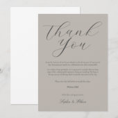 Natuurlijke Minimalistische Trouw Trouwkaart Bedan Kaart (Voorkant / Achterkant)