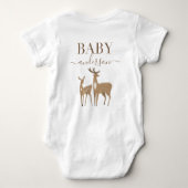 Natuurlijke moderne baby shower van herten romper (Achterkant)