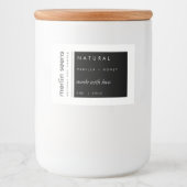 Natuurlijke Moderne Kaars Product Label Stickers (Voorkant)