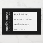 Natuurlijke Moderne Kaars Product Label Stickers (Enkel label)