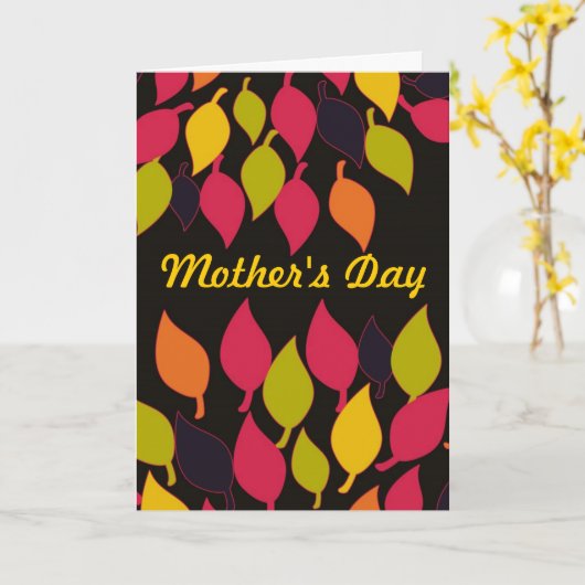 NATUURLIJKE Moederdag Kaart (Gele Bloem)