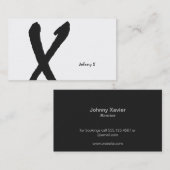 Natuurlijke monogram (witte achtergrond) visitekaartje (Voorkant / Achterkant)