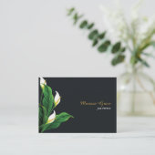 Natuurlijke Motieven Bloemgroen Laat QR Code Visitekaartje (Staand voorkant)