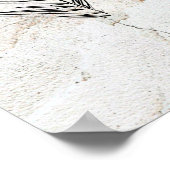 Natuurlijke Muur Abstracte Palmbladeren Tekening Poster (Hoek)