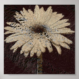Natuurlijke neutrale tinten Wall Daisy Poster