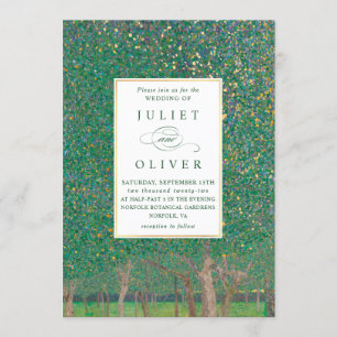 Natuurlijke nieuwe bruiloft kaart