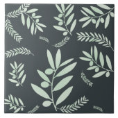 Natuurlijke Olijftak Patroon Keramische Tegel – St Tegeltje (Voorkant)